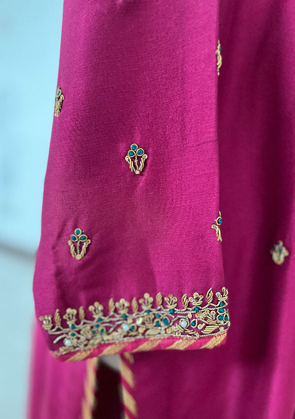 Shermeen-with-Izaar-Pants-and-Dupatta-Pink-Image-Three