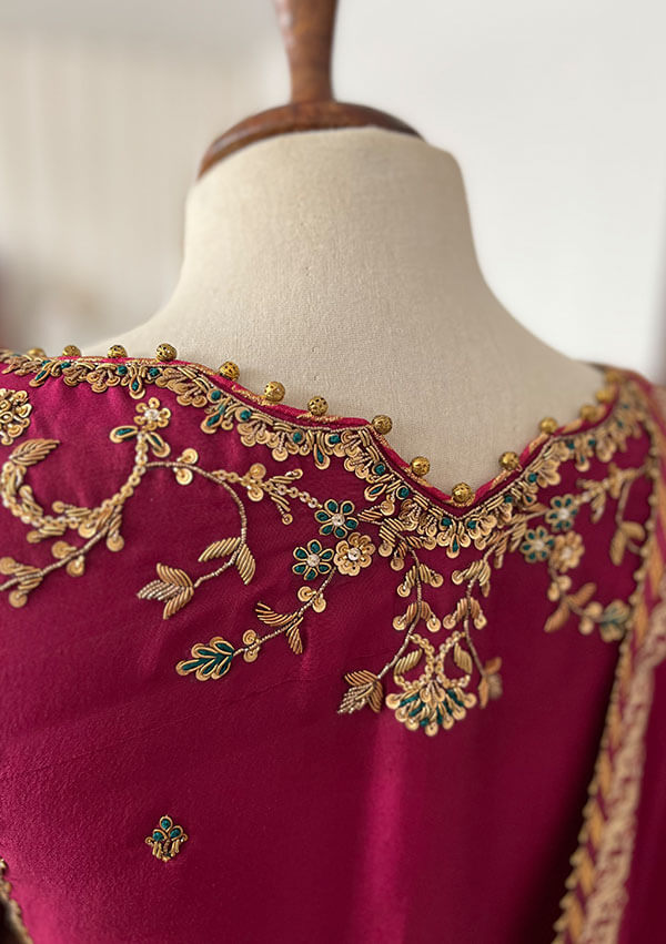 Shermeen-with-Izaar-Pants-and-Dupatta-Pink-Image-Two