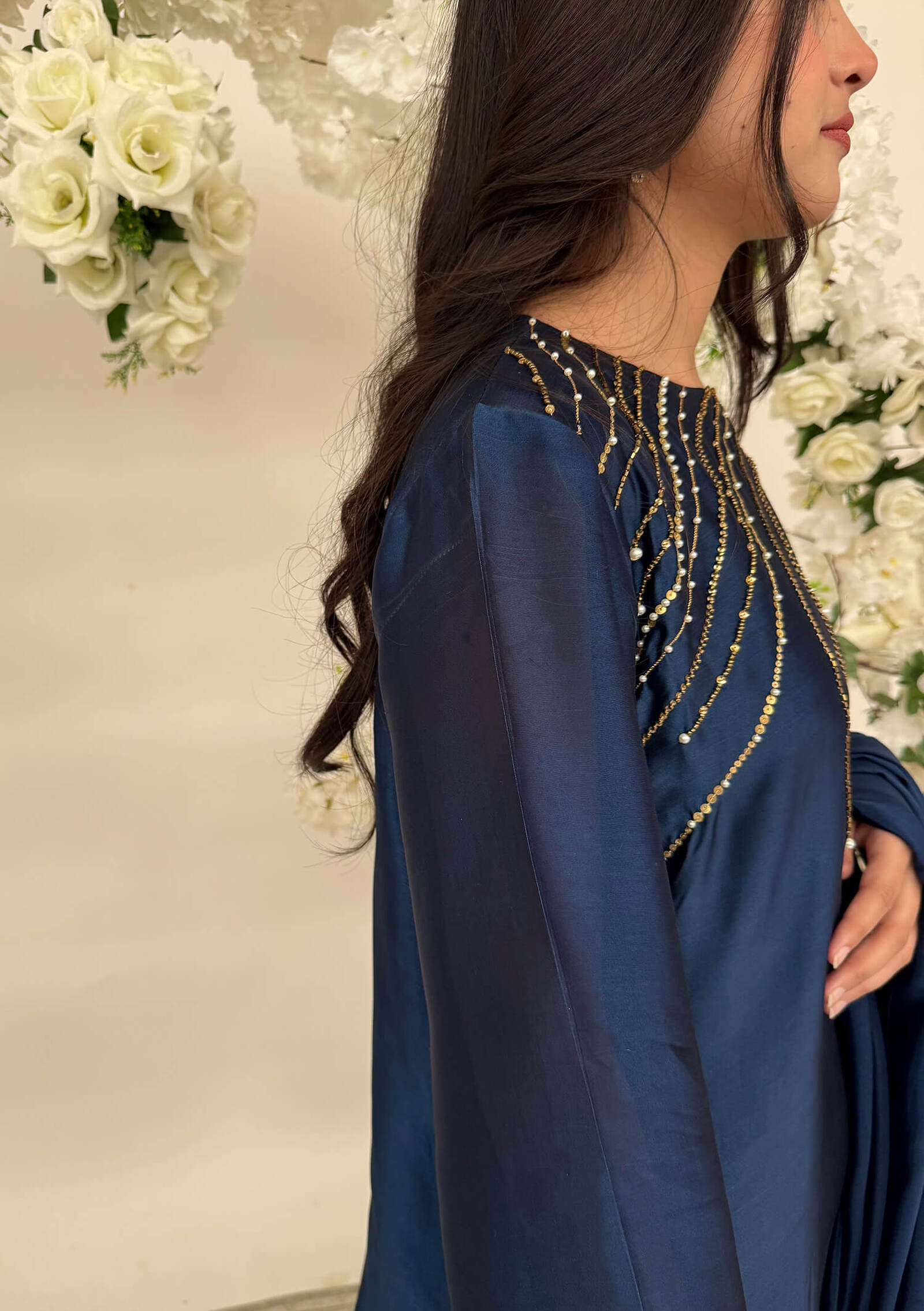 Mavi-with-Shalwar-&amp;-Dupatta Image Two