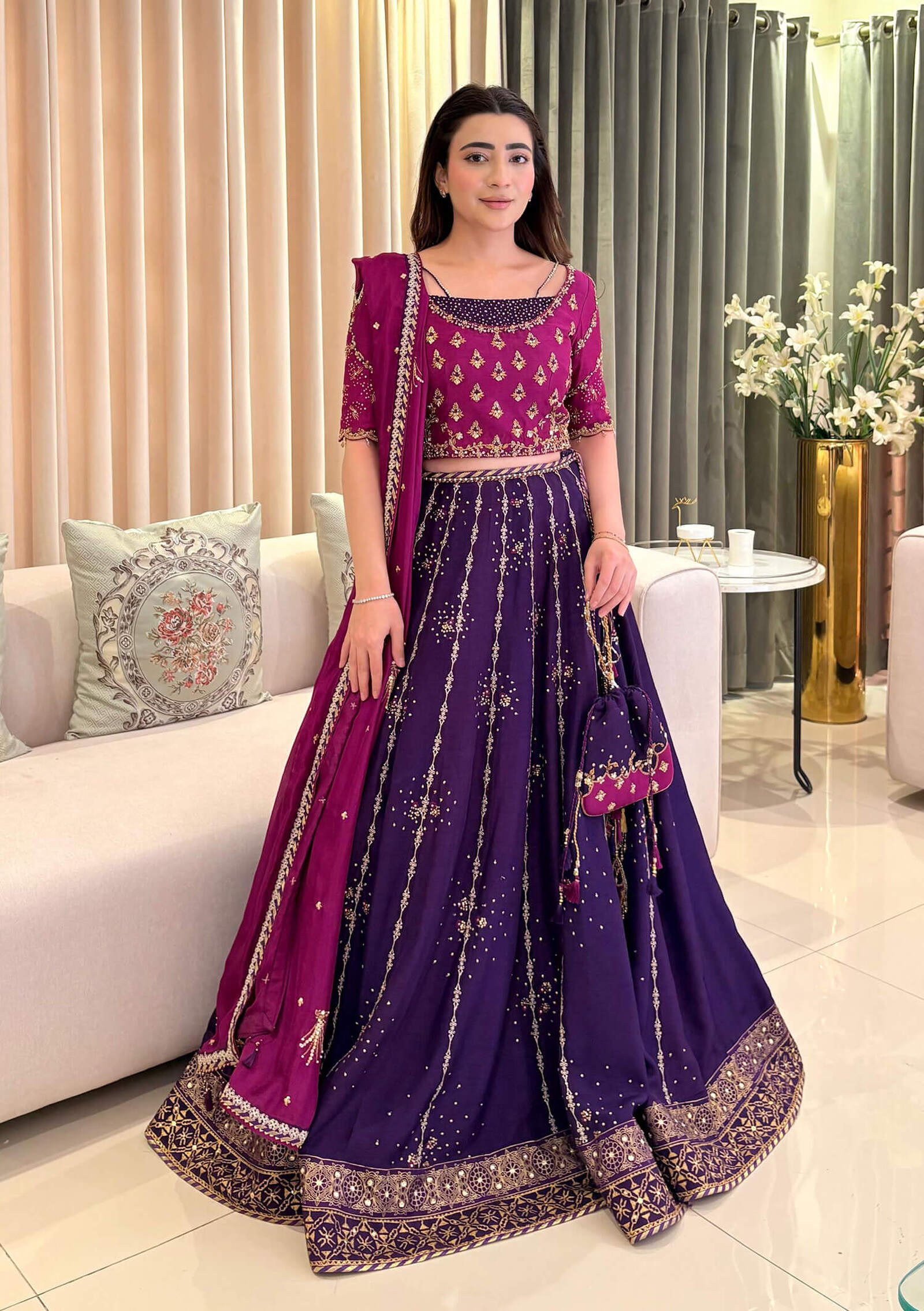 Zarnab-Lehenga-Set-with-Potli-Bag-Image-One