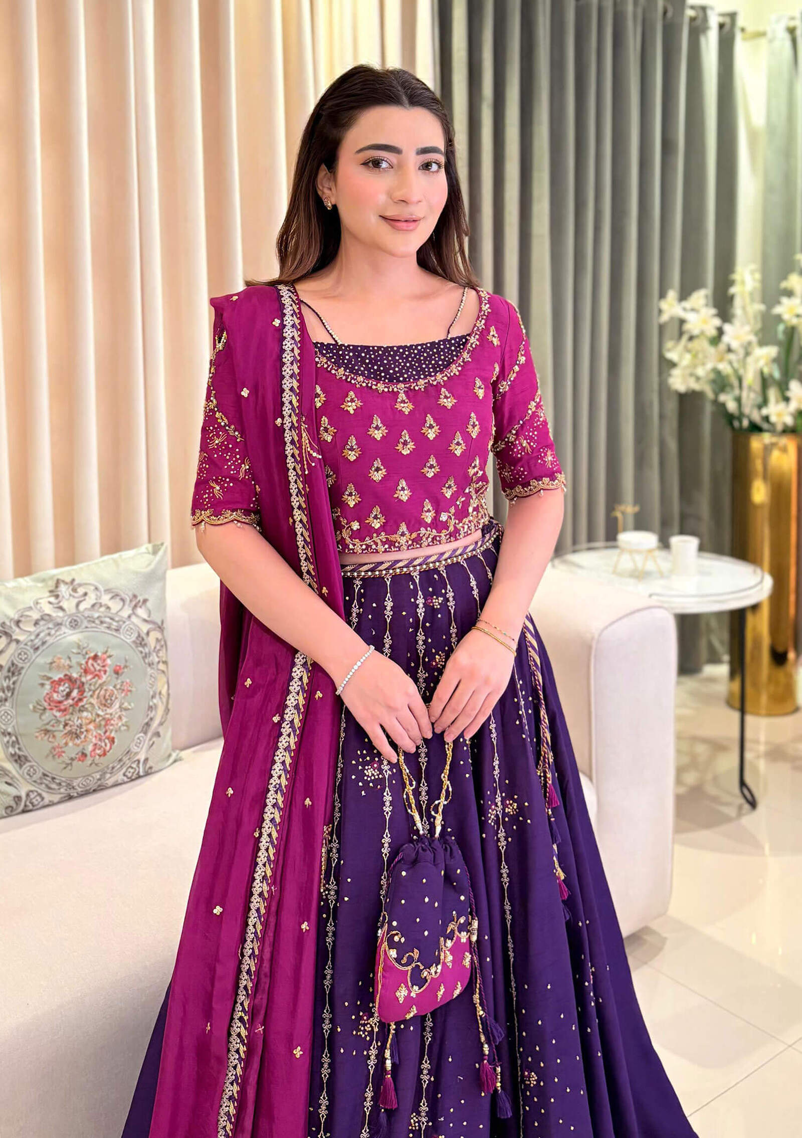 Zarnab-Lehenga-Set-with-Potli-Bag-Image-Two