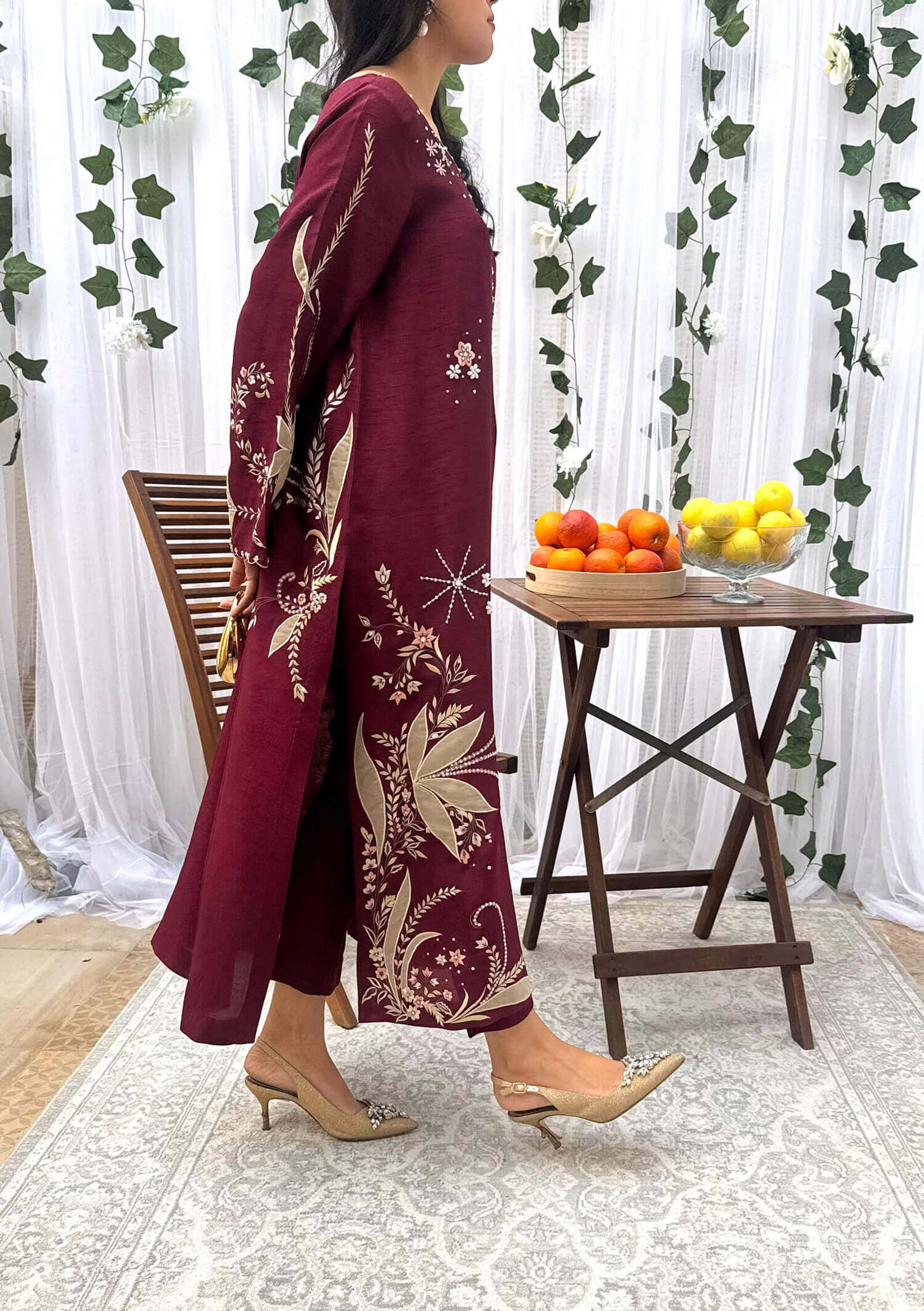 Gigi-Kaftan-Shirt-with-Pants-&-Dupatta-Image-Three