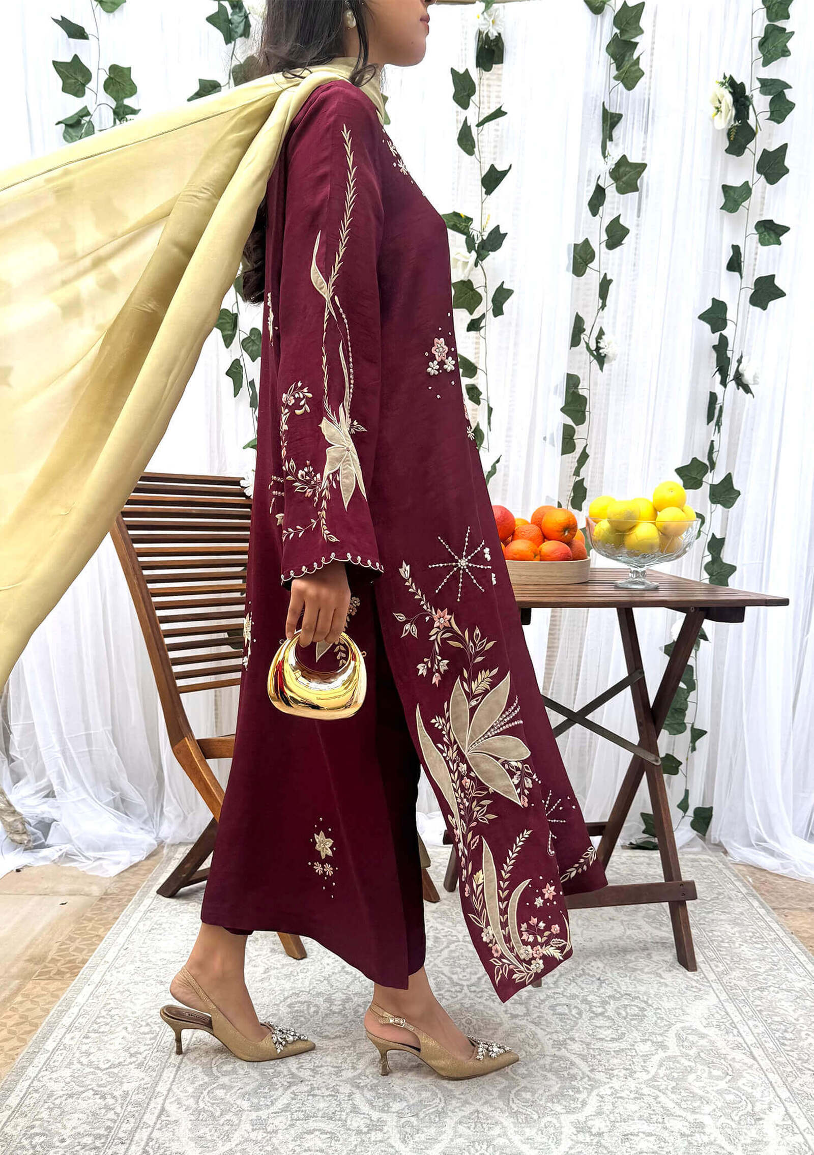 Gigi-Kaftan-Shirt-with-Pants-&-Dupatta-Image-Two